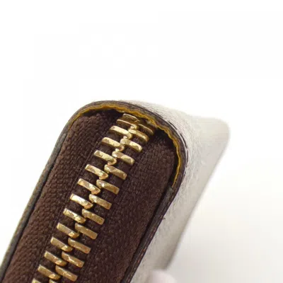 Pre-owned Louis Vuitton Brown Marron Coated Canvas Long Wallet (bi-fold) ()