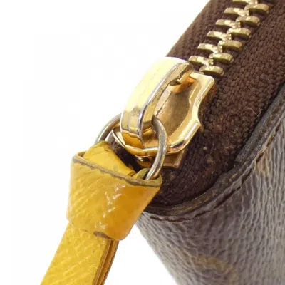 Pre-owned Louis Vuitton Brown Marron Coated Canvas Long Wallet (bi-fold) ()