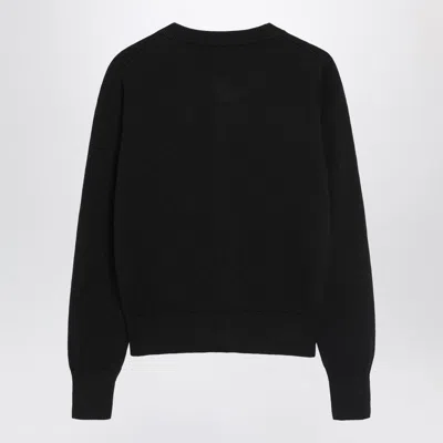 Ami Alexandre Mattiussi Ami Paris Black Ami De Coeur Cardigan Women In Black