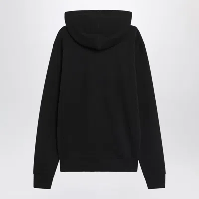 Ami Alexandre Mattiussi Zip-up Hoodie With Kangaroo Pocket And Drawstring Hood In Black