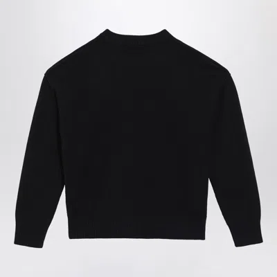 Ami Alexandre Mattiussi Ami Paris Ami De Coeur Wool Sweater In Black