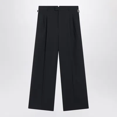 Ami Alexandre Mattiussi Ami Paris Charcoal Gray Wool Trousers In Black