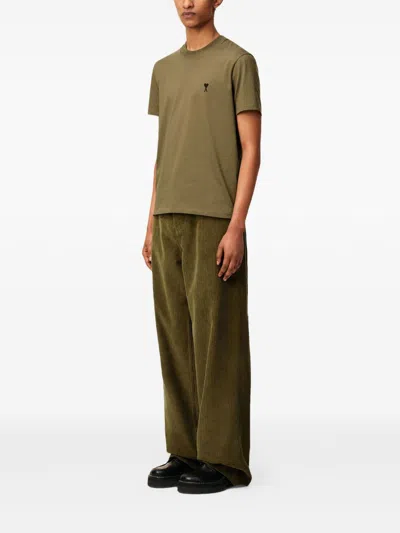 Ami Alexandre Mattiussi Ami Paris Bronze Corduroy Trousers Men In Multi