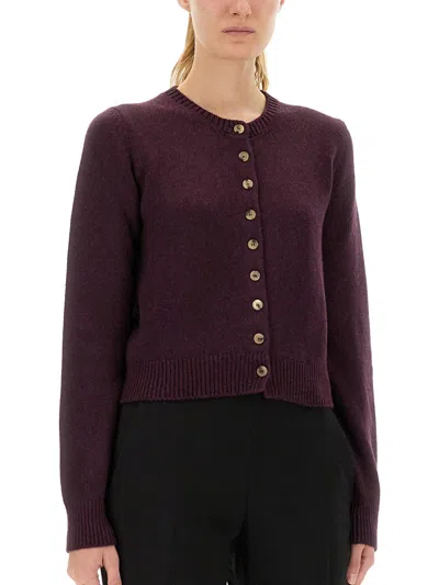 Khaite "everheart" Cardigan In Purple