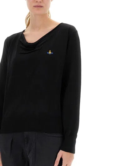 Vivienne Westwood "pamela" Jersey With Logo In Black