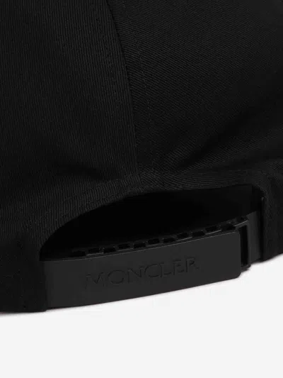 Moncler Casquette En Gabardine De Coton In Black
