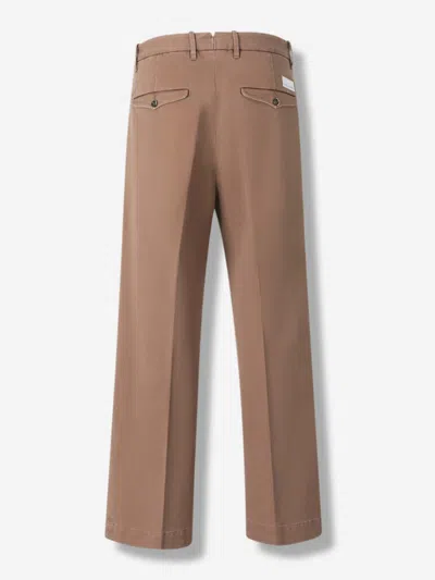 Nine In The Morning Button-fastening Cotton Trousers In Brown