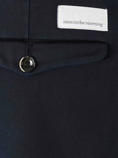 Nine In The Morning Button-fastening Cotton Trousers In Black
