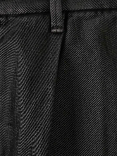 Nine In The Morning Pleated Cotton Trousers In Black