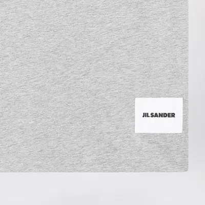 Jil Sander Set Of Three Cotton T-shirts With Logo Patch Women In Multi