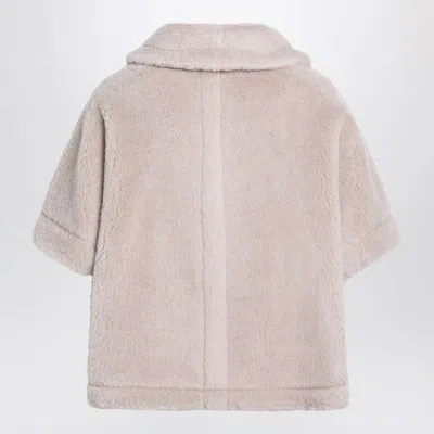 Max Mara Sand-coloured Cape In And Teddy In Neutral