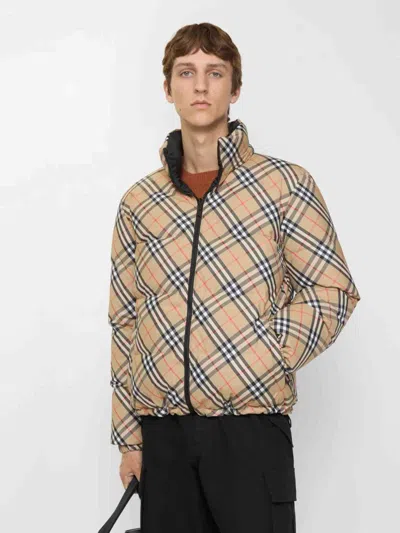 Burberry Reversible Puffer Jacket Drawstring Hem In Brown