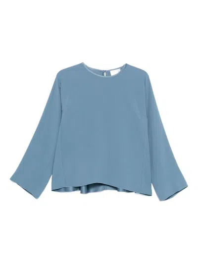 Forte Forte Satin Blouse In Blue