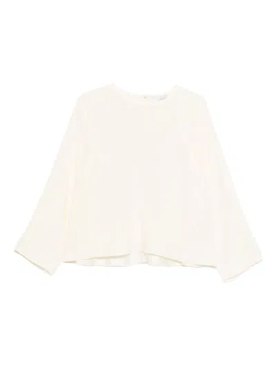 Forte Forte Matte Anvers Satin Embroidered Top In White