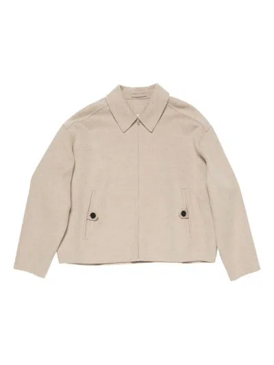 Acne Studios Zip-front Jacket In Brown