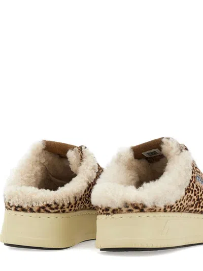 Autry Sneakers Medalist Mule Leopard-print Sneakers In Brown