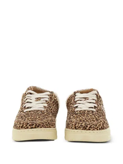 Autry Sneakers Medalist Mule Leopard-print Sneakers In Brown
