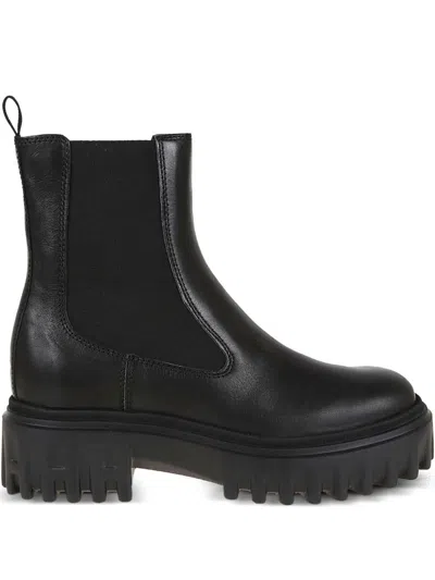 Hogan Elastic-panel Platform Chelsea Boots In Black