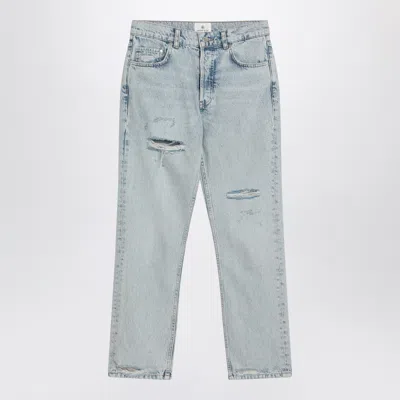 Anine Bing Kate Straight-leg Bleached Blue Jeans