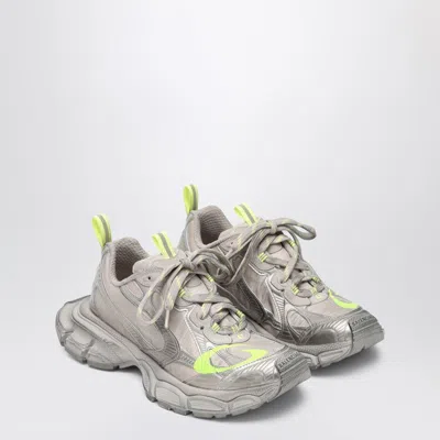 Balenciaga 3xl Taupe/neon Yellow Sneakers In Mesh And Polyurethane Men In Yellow
