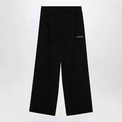 Balenciaga Black Logo Trainers Pants In Black