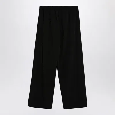 Balenciaga Black Logo Trainers Pants In Black