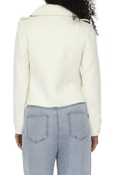 Belle & Bloom Back In Time Wool Blend Military Peacoat In White