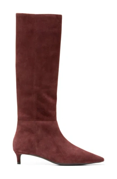 Cole Haan Go-to Janece Suede Boot In Burgundy