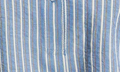 Max Studio Three-quarter Sleeve Top In Blue