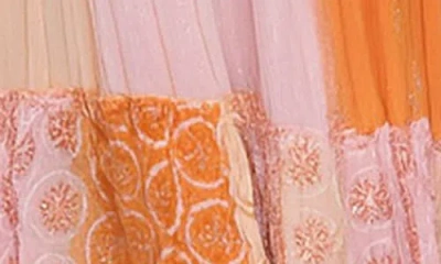 Ranee's Ranees Patchwork Print Tiered Dress In Multi