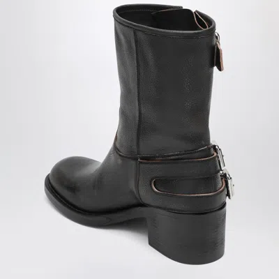 Chloé Dakota Brushed Leather Ankle Boots In Black