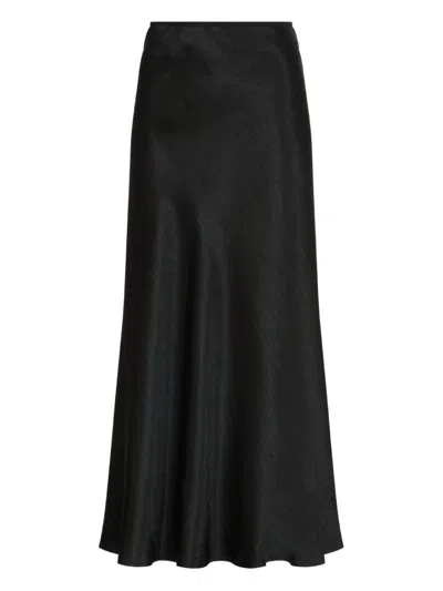 Maison Margiela Long Flared Skirt In Black