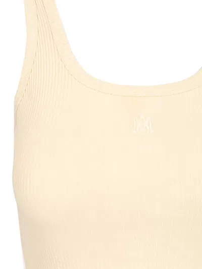 Amiri Stretch Tank Tops Beige In Neutral