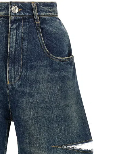 Maison Margiela High-waisted Black Denim Jeans With Relaxed Straight-leg Fit In Blue