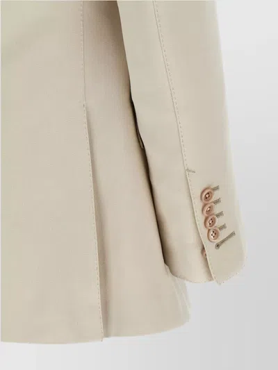 Tom Ford Double-breasted Tailored Blazer Featuring Back Vent In Neutral