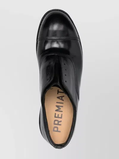 Premiata Cap Toe Lace Oxford Shoes In Black