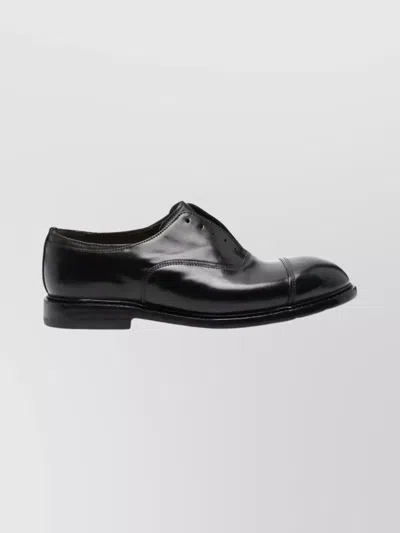 Premiata Cap Toe Lace Oxford Shoes In Black