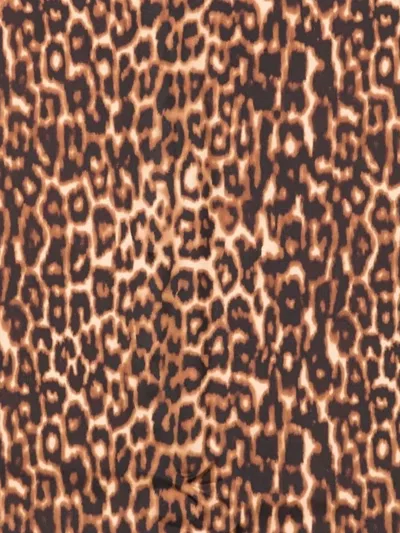 Lanvin Lightweight Rectangular Leopard Print Scarf In Multi
