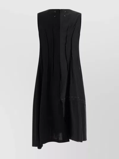Maison Margiela Anonymity Of The Lining Asymmetrical Wool Dress In Black
