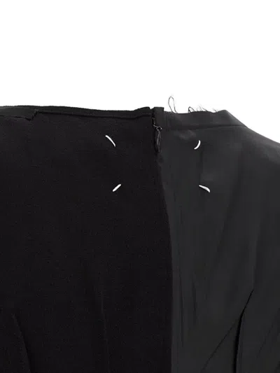 Maison Margiela Anonymity Of The Lining Asymmetrical Wool Dress In Black