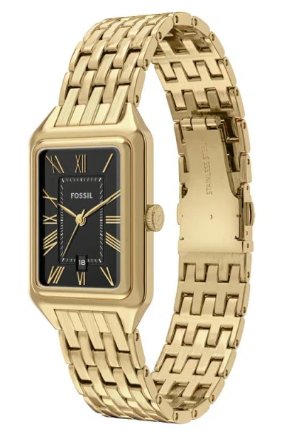 Fossil Women's Raquel Black Dial Watch In Gold