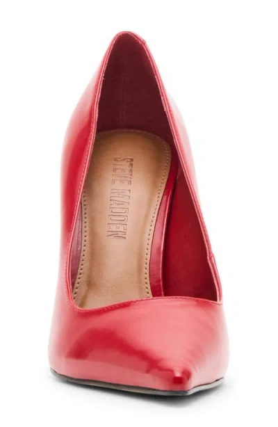 Steve Madden Noir Pointed Toe Pump In Red