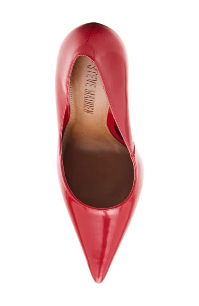 Steve Madden Noir Pointed Toe Pump In Red