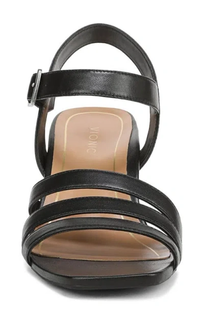 Vionic Nora Ankle Strap Sandal In Black