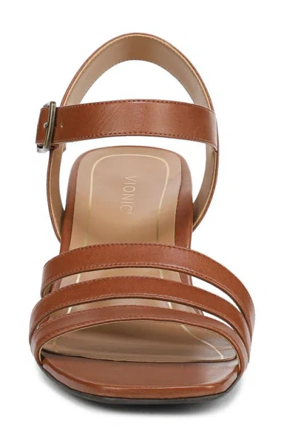 Vionic Nora Ankle Strap Sandal In Brown