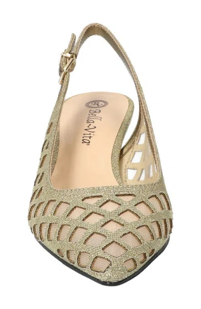 Bella Vita Women's Noel Slingback Pointed Toe Pumps In Gold