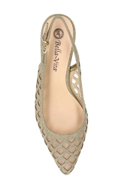 Bella Vita Women's Noel Slingback Pointed Toe Pumps In Gold
