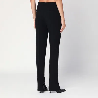 Dries Van Noten Black Trousers With Slits And Buttons Women In Black