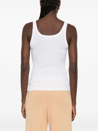 Elisabetta Franchi Wool Blend Tank Top In White
