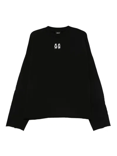44 Label Group Sweatshirt In Black Cotton In Black